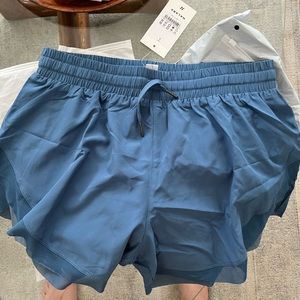 HALARA Drawstring Contrast Mesh 2-in-1 shorts